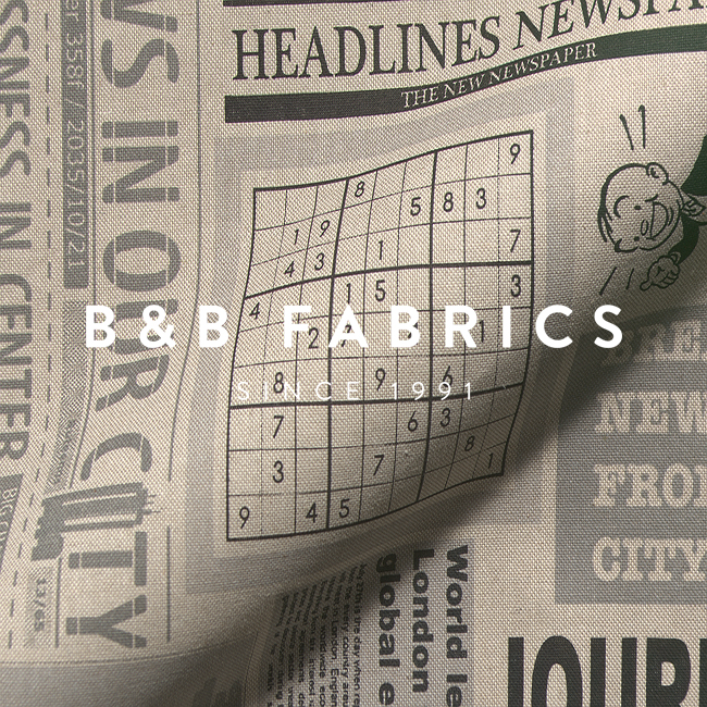Halbpanama Zeitung Leinenlook | B&B Fabrics