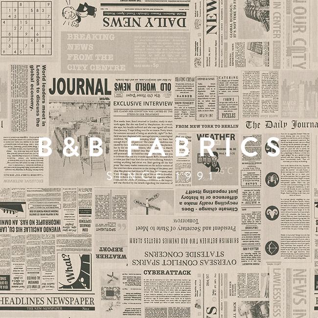 Halbpanama Zeitung Leinenlook | B&B Fabrics