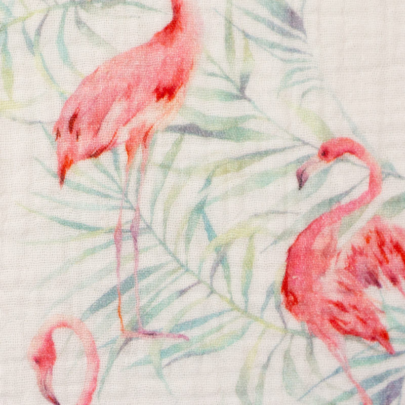 Thea Musselinstoff - Flamingos | Swafing