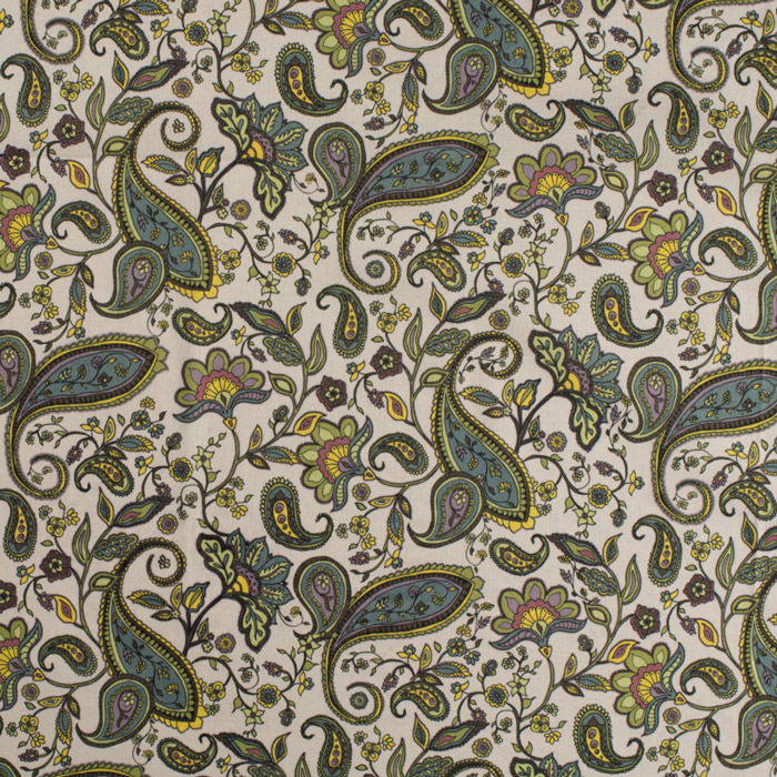 Quality Textiles Paisley grün weiß Baumwolle