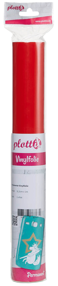 PlottiX  Permanente Vinylfolie - Rot