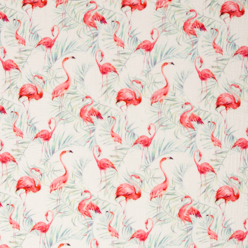 Thea Musselinstoff - Flamingos | Swafing