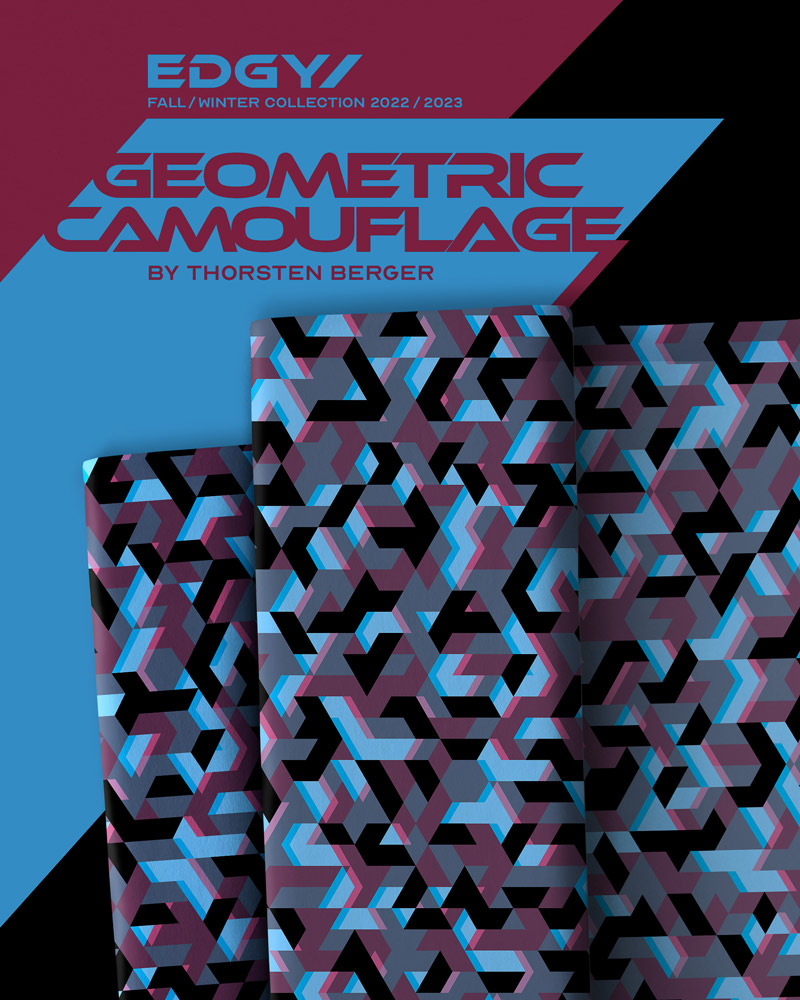 French Terry Geometric Camouflage by Thorsten Berger | Swafing
