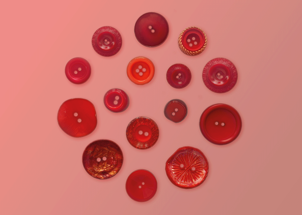 Wundertüte Knöpfe (5 Stück) - Rot